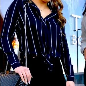 RAILS Ava Livorno Stripe Shirt size XS